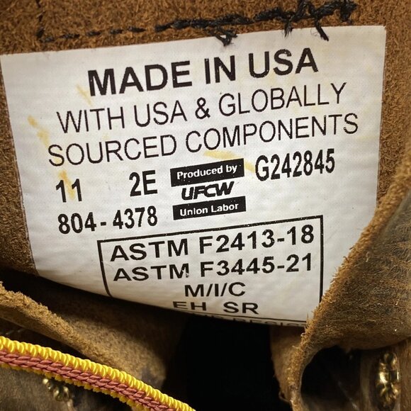 Thorogood Brown Leather Steel Toe Work Boots main image 9